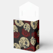 Ballotins Roses Rouges & Crânes Floral Noir Gris Gothique (Ouvert)