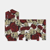 Ballotins Roses rouges et crânes Fleurs noires gothiques bla (Déplié)