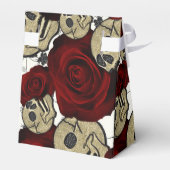 Ballotins Roses rouges et crânes Fleurs noires gothiques bla (Arrière)