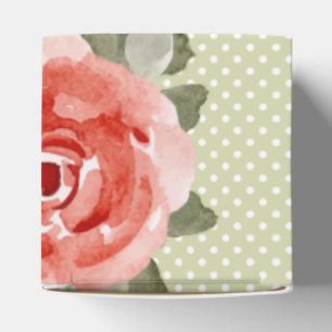 Ballotins Roses rouges florales à l'aquarelle 2" Carré