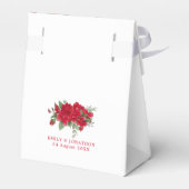 Ballotins Roses rouges profondes Florins Nom Date Blanc (Arrière)