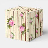 Ballotins Roses Rustiques rose Bois Ballotin floral rayé (Arrière)