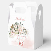 Ballotins Roses rustiques rose rousse eucalyptus 16e anniver (Ouvert)