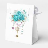 Ballotins Roses turquoise avec touches (Arrière)