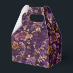 Ballotins Roses violettes et dorées<br><div class="desc">Boîtes de faveur Roses violettes et dorées</div>