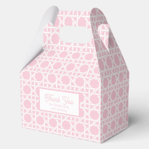 Ballotins Rotin rose et blanc de Palm Beach