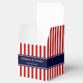 Ballotins Rouge Blanc Bleu Bleu de la marine Nom Monogramme (Ouvert)