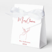 Ballotins Rouge blanc rennes abstraits Noël moderne (Verso)