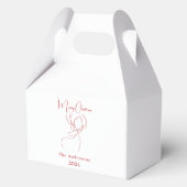 Ballotins Rouge blanc rennes abstraits Noël moderne (Recto)