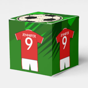 Ballotins Rouge et blanc personnalisés de Jersey de footbal