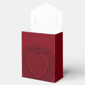 Ballotins Rouge et Noir Coeur Gothique Mariage Favor Box (Ouvert)