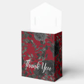 Ballotins Rouge et noir Rose gothique mariage Favor Box (Ouvert)