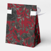 Ballotins Rouge et noir Rose gothique mariage Favor Box (Arrière)