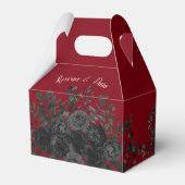 Ballotins Rouge et noir Rose gothique mariage Favor Box (Arrière)