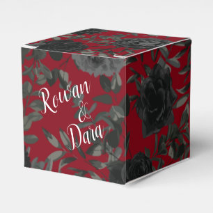 Ballotins Rouge et noir Rose gothique mariage Favor Box