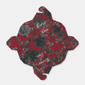 Ballotins Rouge et noir Rose gothique mariage Favor Box (Déplié)