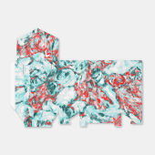 Ballotins Rouge et turquoise abstrait     (Déplié)