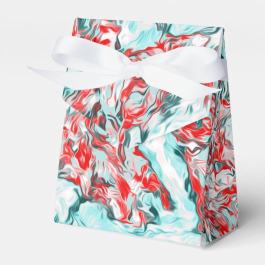 Ballotins Rouge et turquoise abstrait     (Verso)