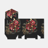 Ballotins Rouge Fleurs Décoratives Boîte Cadeau de Vacances (Déplié)