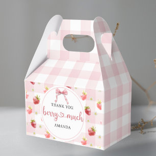 Ballotins Rouge Fraise Rose à Carreaux Merci Beaucoup