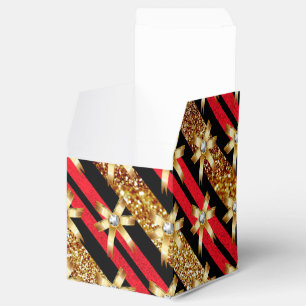 Ballotins Rouge Gold & Black Faux Parties scintillant Gold D