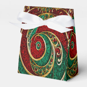 Ballotins Rouge Gold Green Noël boîte cadeau de Noël
