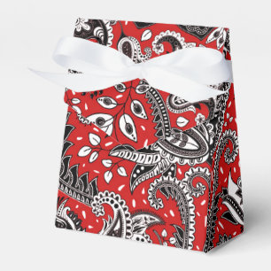 Ballotins Rouge Noir & Blanc Floral Paisley Bohème Boho