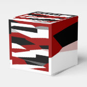 Ballotins Rouge noir et blanc abstrait (Verso)