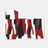 Ballotins Rouge noir et blanc abstrait (Déplié)