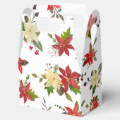 Ballotins Rouge Poinsettia vacances motif floral (Ouvert)