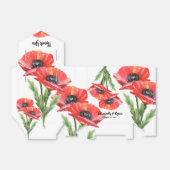 Ballotins Rouge Poppies Mariage Favor Box (Déplié)