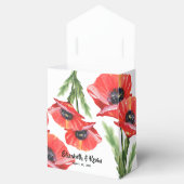Ballotins Rouge Poppies Mariage Favor Box (Ouvert)