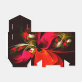 Ballotins Rouge Vert Floral Moderne Art Abstrait Motif #02 (Déplié)