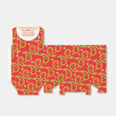 Ballotins Rouge vert Noël étoile cachemire biscuits boîte ca (Déplié)