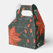 Ballotins Rouge vert Poinsettia Floral Simple Business (Arrière)