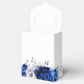 Ballotins Royal Bleu Blanc Argent Métallo Mariage Floral (Ouvert)