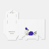 Ballotins royal bleu & blanc fleurs verdure mariage (Déplié)