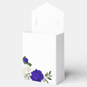 Ballotins royal bleu & blanc fleurs verdure mariage (Ouvert)
