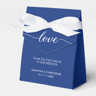 Ballotins Royal bleu Simple & Élégant Mariage d'amour ScrIpt