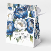 Ballotins Royal Blue and Silver Glittery Peony Mariage (Arrière)