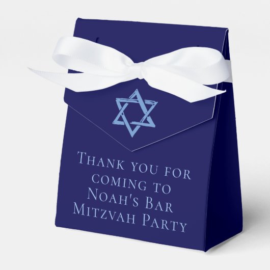 Ballotins Royal Blue Bar Mitzvah Party Star de David (Verso)