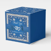 Ballotins Royal Blue, Grey Love Hearts Mariage (Verso)