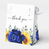 Ballotins Royal Blue Rustic Tournesol Fête des mariées moder (Arrière)