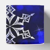 Ballotins Royal Blue Snowflake Motif Cube (Haut)