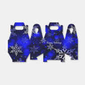 Ballotins Royal Blue Snowflake Motif Gable (Déplié)