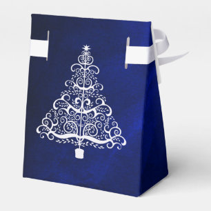 Ballotins Royal Blue White Christmas Tree Mariage