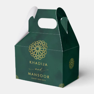 Ballotins Royal Emerald Green Gold Ornate Mariage Merci