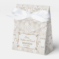 Royal Fleur-de-Lis Art déco Gold White Mariage des