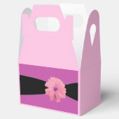 Ballotins Ruban noir Fleur rose (Ouvert)