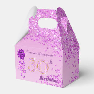 Ballotins Ruban Pailleté Rose Magnifique 30e Anniversaire